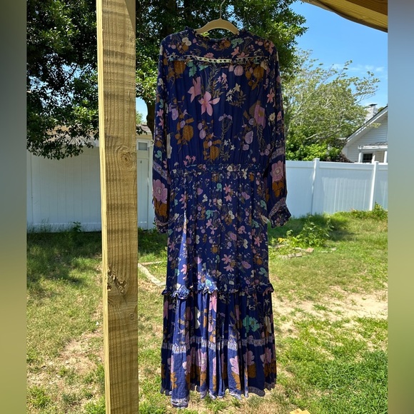 Spell and the Gypsy Wild Bloom Midi Dress Navy - Picture 13 of 13